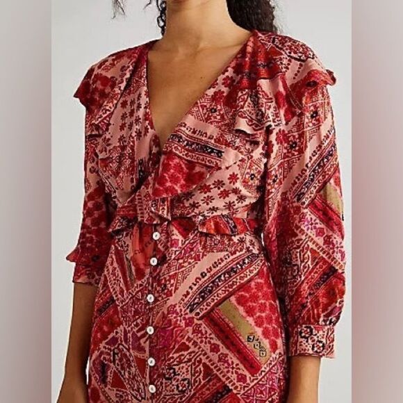 Free People Lennon Dress Primrose Combo - Picture 2 of 6